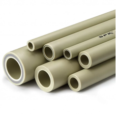 Полипропиленовая труба напорная армированная стекловолокном круглая серая для холодного водоснабжения S 2,5 (SDR 6) PP-H 25х4,2 мм ГОСТ/ТУ